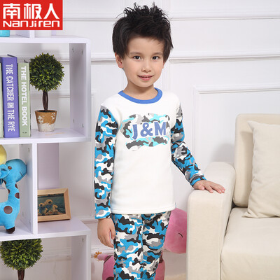 

Antarctic Nanjiren children underwear men&women autumn&winter warm underwear Qiuyi Qiutu suit sweet girl underwear suit - pink 150