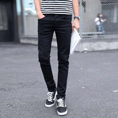 

Модные мужские джинсы мужские корейские Slim casual брюки мужской прилив ZY914 черный 30