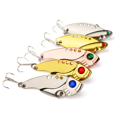 

1PC Spoon Fishing Lure 8# Silver Hook Bass Baits 3 Colors Spoon Metal Lures 5.3cm-2.09"/10.77g-0.38oz Fishing Tackle
