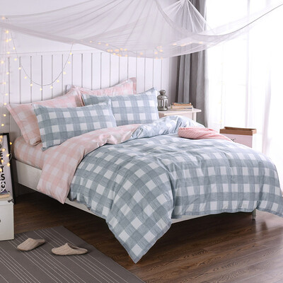 

Yingxin textile cotton bedding high count three-piece high school dormitory cotton sheets quilt cover suite single 12-meter Carmen red