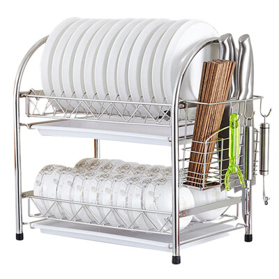 

EDO EDO 304 stainless steel dish rack drain two-story dish rack kitchen racks knife chopsticks holder TH8035