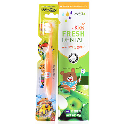 

Niche) Korea imported children's care sets (children's silk brush + children's toothpaste 50g