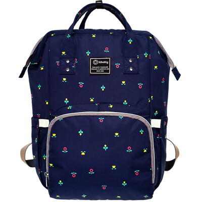 

aardman mommy bag multi-functional large capacity mummy bag shoulder backpack fashion moms package HY-1706 dark blue flowers