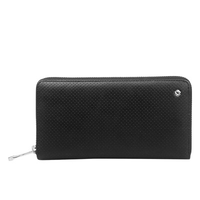 

Samsonite wallet mens short business cow leather cross section two fold wallet wallet multi-function ticket holder male BN109001 black