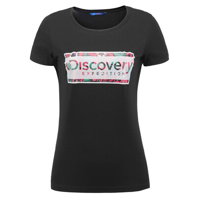 

Discovery Outdoor Print Round Collar T-Shirt Couple Men Casual Short Sleeve Cotton T-shirt Slim DAJF81155 White XXXL