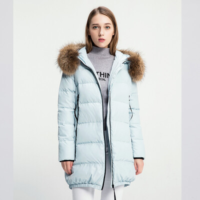 

Snow in the winter models down jacket female thick in the long raccoon fur collar warm jacket A1621YY172 big red | 1218 XXL