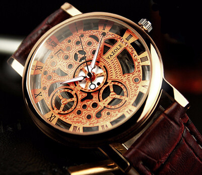 

YAZOLE 2016 Skeleton Watch Men Top Brand Luxury Famous Gold Male Clock Quartz Watch Wrist For Men Quartz-Watch relogio masculino