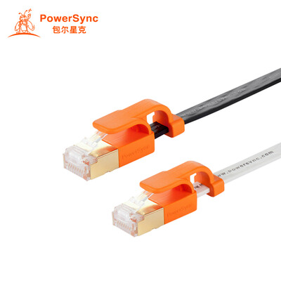

(PowerSync) CAT7-KFMG10-3 семь типов кабелей 7-классная плоская экранированная витая пара Гигабитный позолоченный медный качели свинг черный 1-метровый кабель