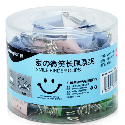 

GuangBo WX9406 Office Stationery Clip 40 Piecesbox Varios Color