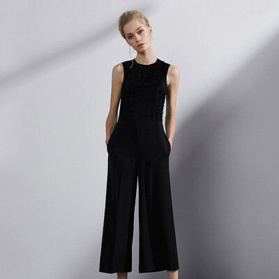 

Marc Rebecca&39s commuter pants female pants pants high waist wide leg pants casual pants 72028K black M code