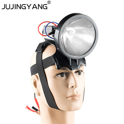 

JUJINGYANG 12V 35W-55W-65W-75W-100W h3 xenon headlamp Built in ballast headlight HID head flashlight for huntingcampingfishing