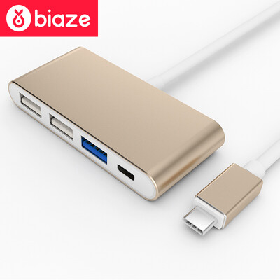 

BIAZE USB разветвитель 3,0 Type-C к USB мульти-интерфейс конвертер Apple MacBook Huawei проса / ноутбук тащили три золотых HUB хаб R7-