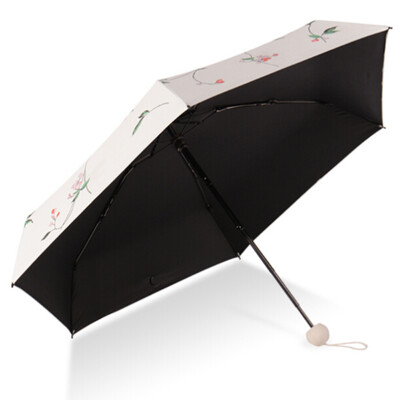 

Flower feeling five fold umbrella sunscreen umbrella umbrella four color black
