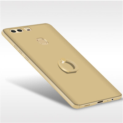 

Phone Case For Huawei P9 Ultra Thin Slim Cover Simple PC Back Ring Holder 360°Rotation Protection For Huawei P9