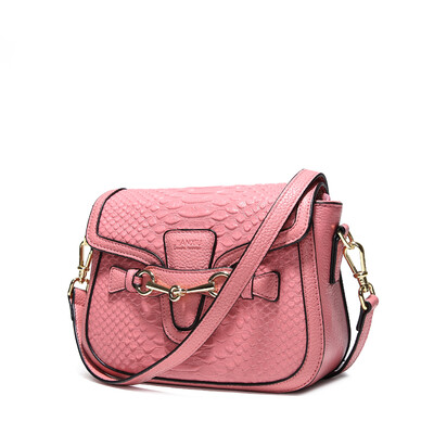 

Jane Xiu JIANXIU first layer leather handbag fashion wild shoulder Messenger bag retro bag Y-222 dark pink