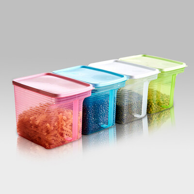 

Tinghao tinghao plastic storage box superimposed storage tank kitchen storage tank storage tank grain sealed cans 4 Pack TH1127