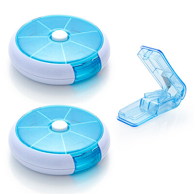 

FaSoLa small box rotating 7-minute mini portable small storage box set containing medicine box 2 cutting medicine 1