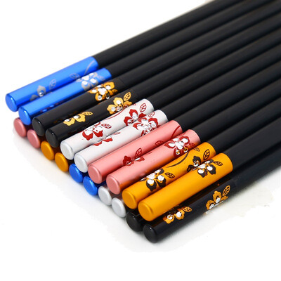 

Jingdong Supermarket Pickup Alloy Chopsticks Stainless Moldy Chocolate Chopsticks 10 Double Home Furnishings Japanese Chopsticks Plum Blossom Fancy 24cm SK-6161