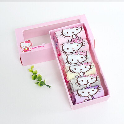 

Hello Kitty (HELLO KITTY) дети носки девушки в тюбике носки KT3028 смешанный цвет 6 пар 22-24 см