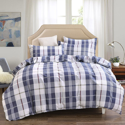 

Yingxin textile cotton four-piece simple skin-friendly twill sheets pillowcases quilt quilt cover four sets of 15 18 m mattress elegant gray