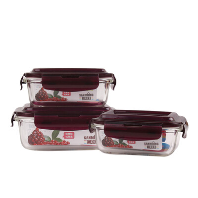 

Mitsumi предпочтительно стеклянного дом микроволновой печи холодильник четче коробки коробка обеда запечатаны стекла из трех частей 8929/30 (370ml * 2 + 640ml * 1-го-го)