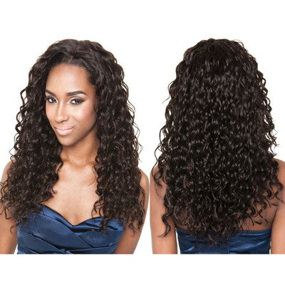 

Indian Deep Wave 4 Bundles 8A Grade Virgin Unprocessed Human Hair Natural Black Human Hair Extensions 100% Indian Virgin Hair