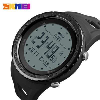 

SKMEI 1246 Men Sports Watches Countdown Chrono Double Time EL Light Digital Wristwatches 50M Water Resistant Relogio Masculino