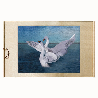 

Xun yi ji Fine embroidery paintings “Swan” pure hand made home decoration gift