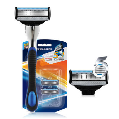 

YINGJILI Razor Manual Razor US imports 5 Layers Razor Blades Safty Shaver for Man Care