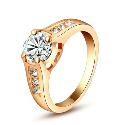 

Yoursfs@ Promise for Her Lovey Elegant Rings 18 K Gold Plated Vintage Simulated Diamond Wedding Ring For Women Gift Fashion Jewel
