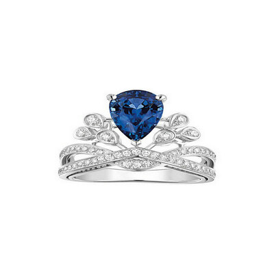 

Yoursfs Unique Retro Ring Vintage Style Gold Plating Austrian zircon Peacock Feather Shape Ring