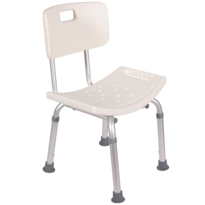 

UConn backrest removable 12 hole bath chair UKD-5035 height adjustable aluminum alloy anti-slip bathroom chair elderly pregnant women bathing stool