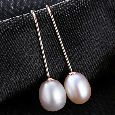 

BAFFIN Fashion Natural Freshwater Pearls Drop Earrings S925 Silver With Gold Plated Jewelry For Women Wedding Party