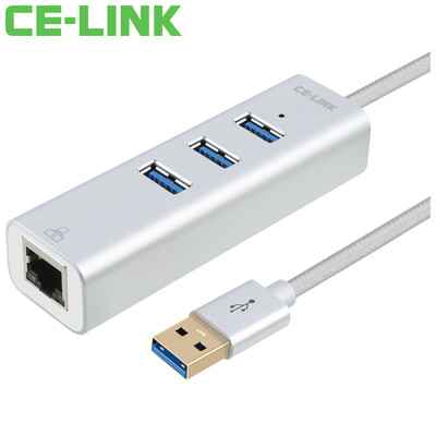 

CE-LINK USB3.0 к интерфейсу кабеля RJ45 USB-проводной Gigabit Ethernet 3-портовый концентратор / сплиттер / концентратор Конвертер сетевой карты Apple Mac Silver Gold A1910