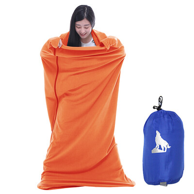 

Arctic Wolf BeiJiLang Outdoor Adult Camping Flannel Fleece Sleeping Bag Belt Business Travel Portable Leisure Lunch Air Conditioning Orange Upgraded BJL-Fleece Sleeping Bag