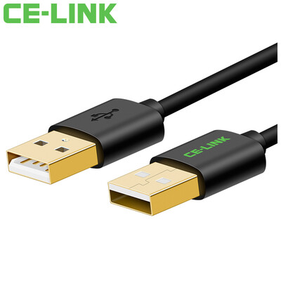 

CE-LINK 2497 USB-кабель для передачи данных 2.0 общедоступный для общественности 2-метровый мобильный телефон с жестким диском высокоскоростная передача данных линия ноутбук радиатор автомобиль MP3-кабель черный