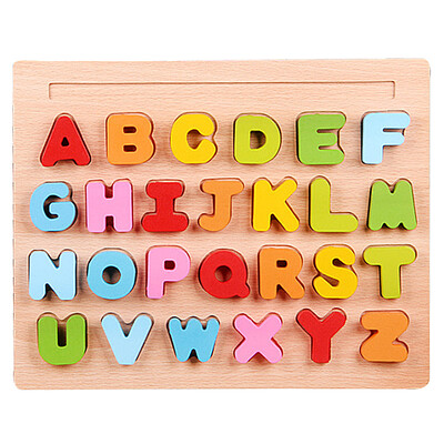 

Mother&Child babamama Puzzle Wooden Puzzle Early Education Puzzle Children&39s Toys Baby Wooden English Letter Board B5008
