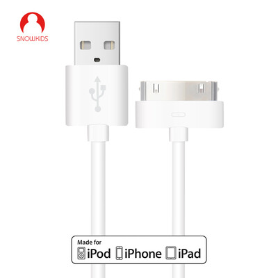

Snowkids Apple, MFi линия сертификации данных один метр кабеля классической серии мобильных телефонов данных / зарядный кабель интерфейс 30pin до белого подходит для iPhone4S / 4