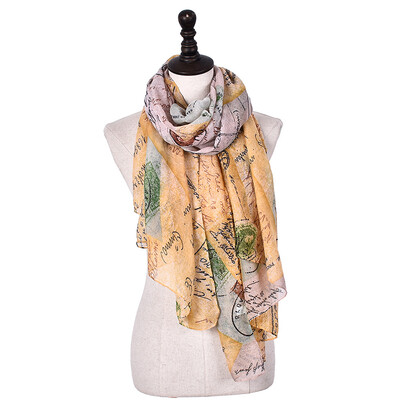 

2017 года новая мода давно летом пляж шарфы открытку письмо женщин тонкие проветривать шелковый шарф cappa от загара voile шалью д