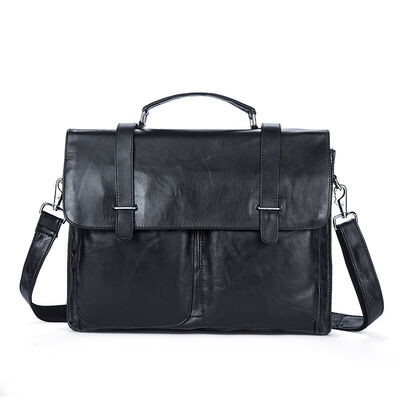 

DALFR Cowhide Bags for Men 19 Inch European&American Style Briefcase Solid Messenger Bags Laptop Bags Genuine Leather