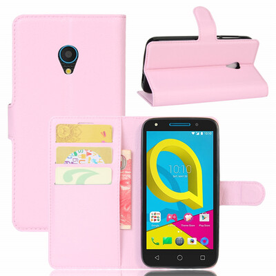 

GANGXUN Alcatel U5 Чехол из высококачественной кожи PU с флип-чехлом Kickstand Anti-shock Кошелек для Alcatel U5