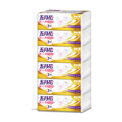 

May Flower (May Flower) pumping paper baby soft 3 layer 100 pumping towel * 6 package (small size