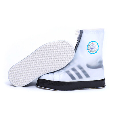 

Warrior rain boots waterproof non-slip shoes cover men&women thick rain boots Shoe HXL228 black M