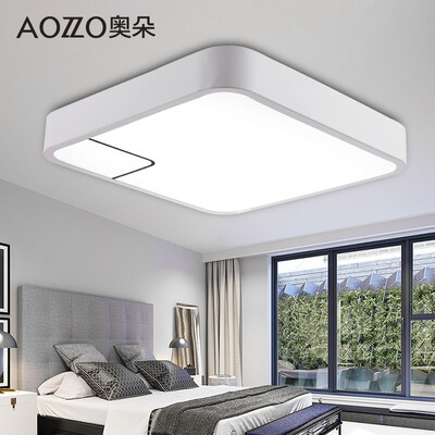 

AOZZO bedroom LED ceiling lamp Nordic simple rectangular ceiling lamp living room bedroom balcony restaurant lighting 40 * 40CM level dimming 24W CL40959FJ