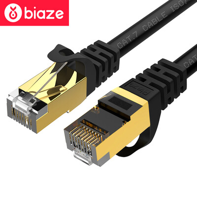 

BIAZE seven types of cable 30 meters engineering CAT7 class copper-plated double-shielded high-speed network jumper computer broadband 10G finished cable WX5-black