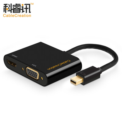 

CABLE CREATION Mini DP to DP HDMI DVI Three-in-one Converter Mini DisplayPort Adapter Macbook TV Connection Projection White CD0016