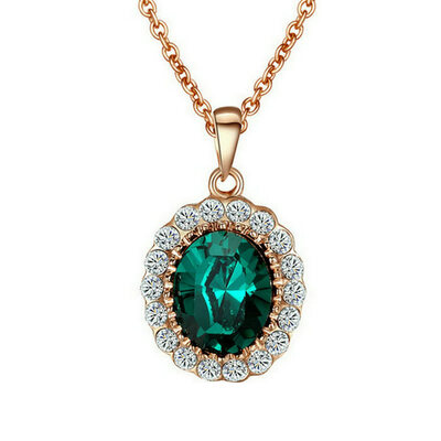 

Yoursfs® 18K Rose Gold Plated Simulated Ruby Angel Eye Necklace Use Austrian Crystal Fashion Jewelry
