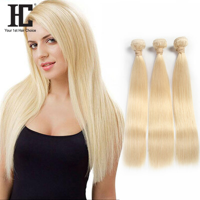 

100% дешевые человеческие волосы Weave Bundles 3 шт / много бразильские прямые прямые волосы человека 8A бразильская прямая прямая блондинка 613 мягкая