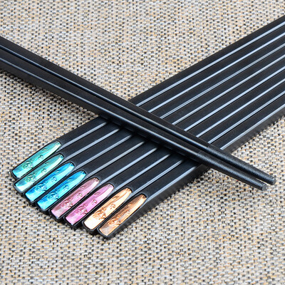 

East chopsticks chopsticks do not mold mold chopsticks 5 pairs of sets of days cut roses 5 colors H806