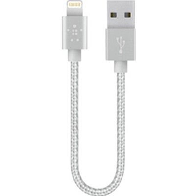

Belkin Apple MFi Certified Nylon Braided Charging Data Line Lightning Lightning Interface for iPhone7 Plus / 6s Plus Silver 15cm